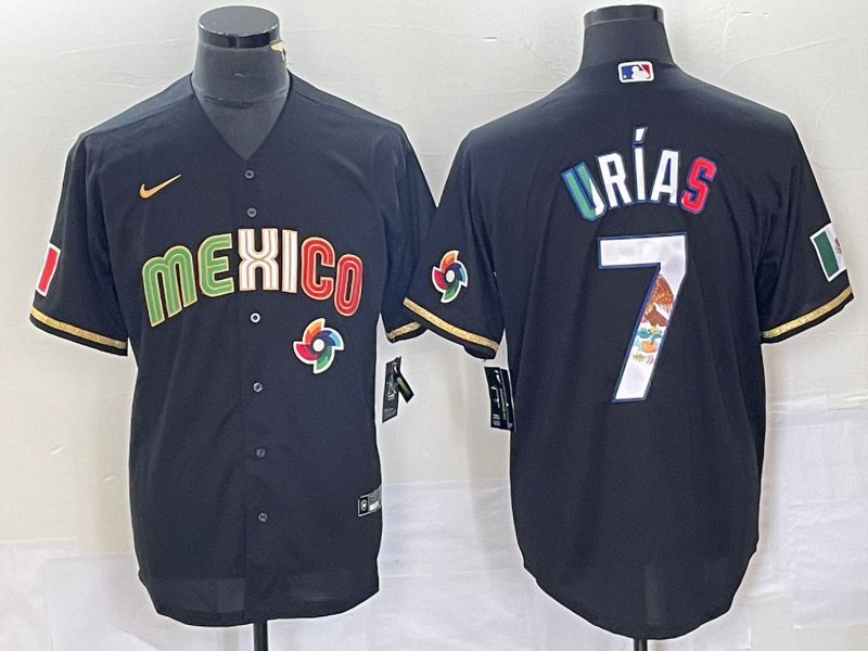 Men 2023 World Cub Mexico #7 Urias Black Nike MLB Jersey style 91815->more jerseys->MLB Jersey